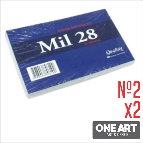 FICHA RAYADA MIL28 1028 N 2 PACK X 100 UNIDADES X2 PACKS
