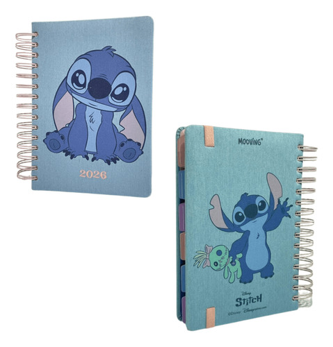 AGENDA 14X20 ESPIRAL DIARIA STITCH DISNEY MOOVING