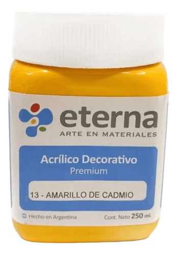 ACRILICO ETERNA 250ML COLORES X1 UNIDAD ÓLEO AMARILLO CADMIO