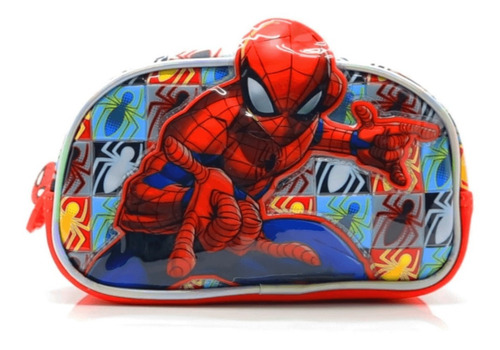 CARTUCHERA 2 CIERRES SPIDERMAN MARVEL PVC HA583