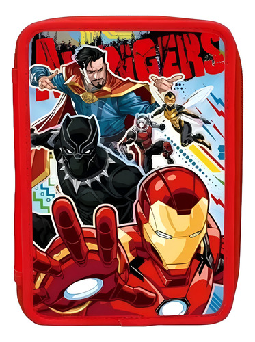 CARTUCHERA CANOPLA LENTICULAR 2 PISOS THE AVENGERS CRESKO