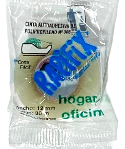 CINTA ADHESIVA 12MM X 30M CAJA X12 RAPIFIX TRANSPARENTE