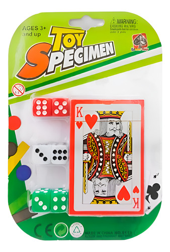 DADOS SEBIGUS POKER 6 CARAS 1.5 CM - JUEGO DE MESA