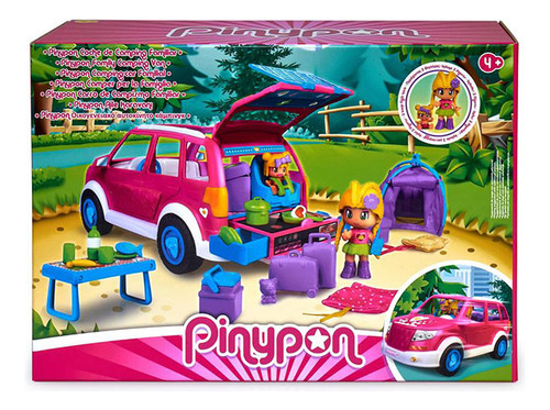 COCHE CAMPING CON FIGURA Y ACCESORIOS PINYPON