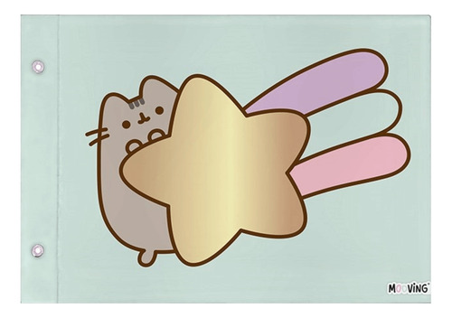 CARPETA ESCOLAR N5 DIBUJO DOS TAPAS PUSHEEN MOOVING