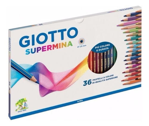 LAPIZ SUPERMINA 3,8MM X 36 COLORES GIOTTO