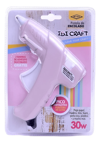 PISTOLA ENCOLADORA MOTEX IBI CRAFT 30W PASTEL BARRA SILICONA