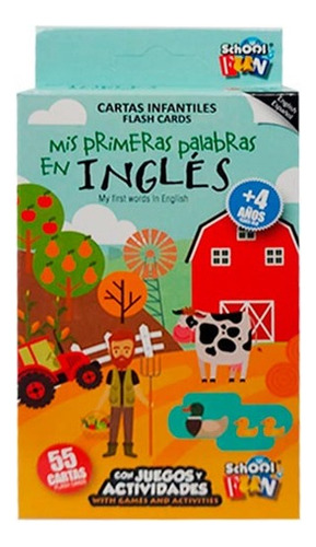 CARTAS DIDACTICAS MIS PRIMERAS PALABRAS SCHOOLFUN EN INGLES