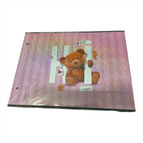 CARPETA ESCOLAR N5 DIBUJO COMFY BEAR HOLOGLITTER REXON