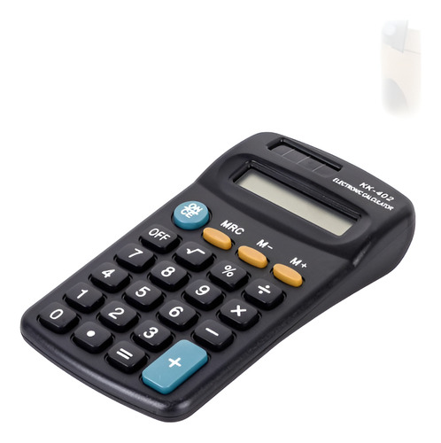 CALCULADORA DE 8 DÍGITOS NEGRA KK-402 ESCOLAR OFICINA BOLSO