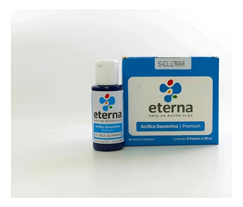ACRÍLICO DECORATIVO ETERNA 50 ML 050 AZUL ULTRAMAR