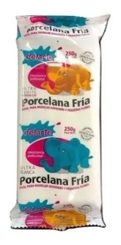 PORCELANA FRIA DELARTE X 250 GRAMOS ULTRA BLANCA