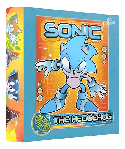 CARPETA ESCOLAR N3 3 ANILLOS 40CM SONIC HEGDEHOG BIG POCKET