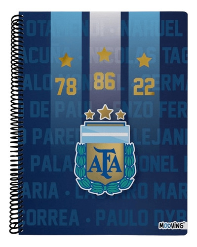 CUADERNO UNIVERSITARIO A4 80HOJAS RAYADO AFA MOOVING