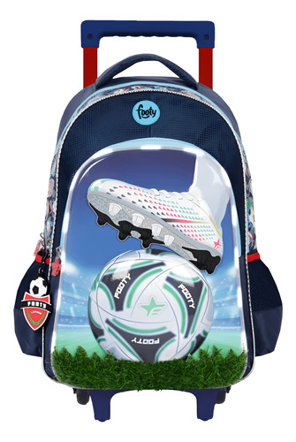 MOCHILA ESCOLAR CARRO 18 CHAMPIONS LEAGUE CON LUZ LED FOOTY