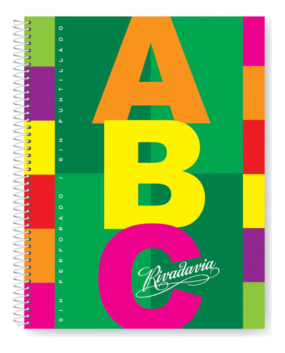 CUADERNO ABC ESPIRALADO 100 HOJAS CUADRICULADO RIVADAVIA
