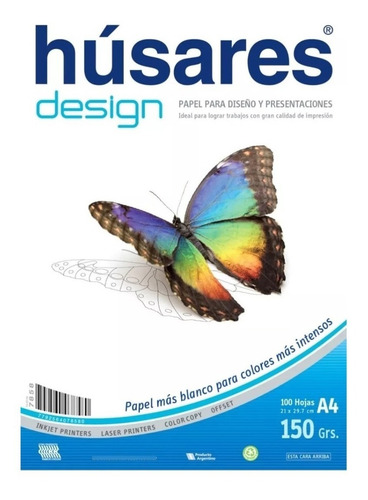 PAPEL HÚSARES DESIGN A4 7858 150 GRAMOS X 100 HS