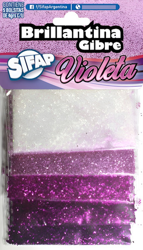 PACK X5 BRILLANTINA GIBRE SIFAP VIOLETA DEGRADEE