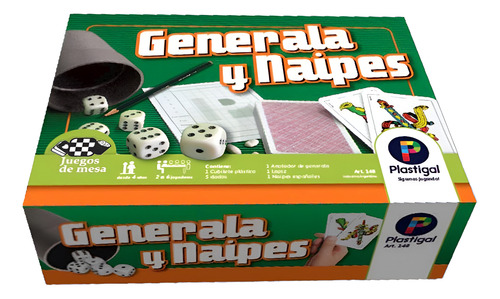 JUEGO DE MESA GENERALA Y NAIPES PLASTIGAL