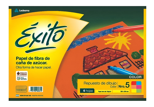 REPUESTO DIBUJO N°5 COLOR X6 HOJAS EXITO