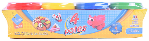 JUEGO DE MASAS POTE X 4 EL DUENDE AZUL 6052