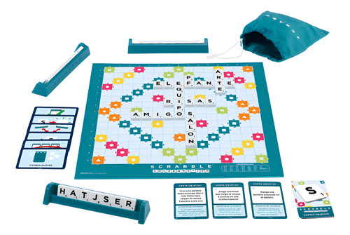 Scrabble Juego De Mesa 2 En 1 Colaborativo Hxm54 Español