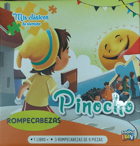 Pinocho Libro Y Rompecabezas Mis Clasicos De Siempre