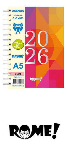 Agenda 2026 A5 Shape Semana A La Vista Rome