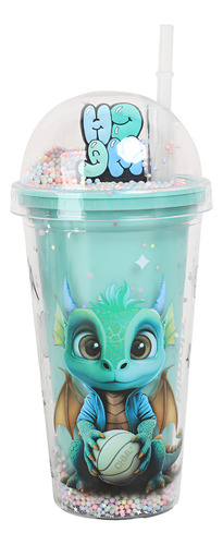 Vaso Acrilico 450ml Con Sorbete Chimola Personajes Dragon