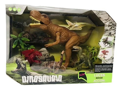 Set Dinosaurios Accion Luces Sonido