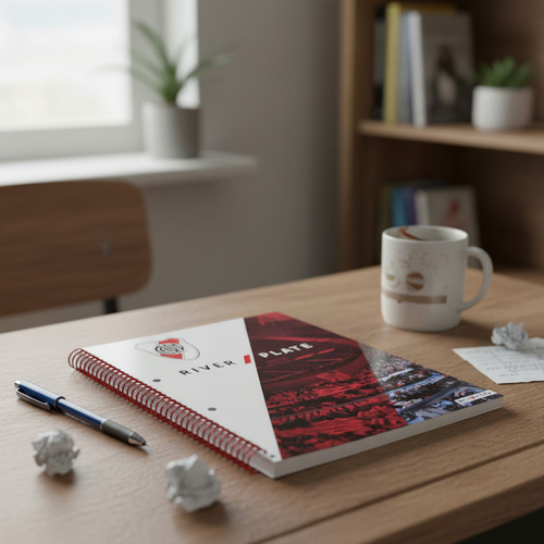 Cuaderno Mooving Universitario River Plate A4 80 Hojas