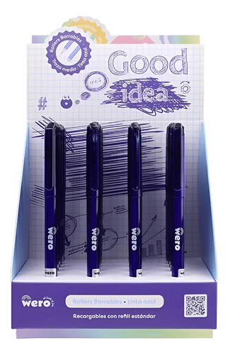 Roller Borrable Good Idea Tinta Azul Wero
