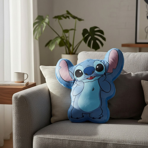 Almohadón Plush Cushion Con Forma Stitch Cute