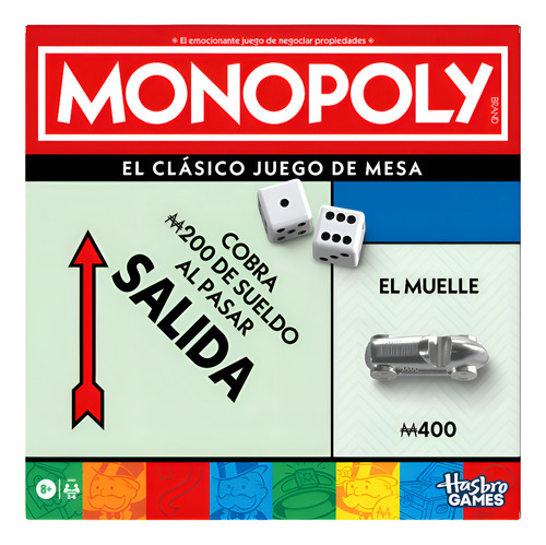 Juego De Mesa Monopoly Clásico Parker Brothers Hasbro Games