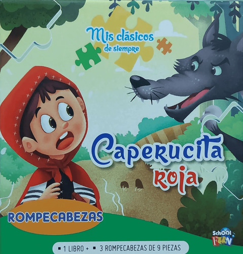 Caperucita Roja Libro Y Rompecabezas Mis Clasicos De Siempre