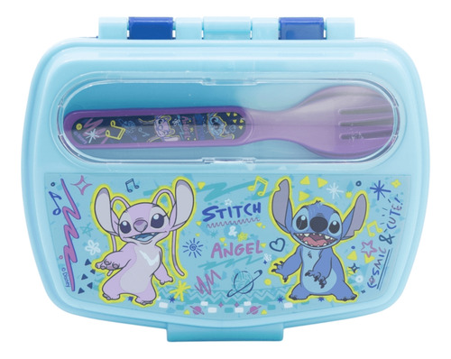 Sandwichera Rectangular Con Cubiertos Stitch Drawing Stor