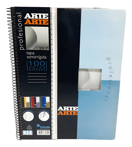 Cuaderno Arte 29,7 Tapa Semirrígida 100 Rayadas C/espiral