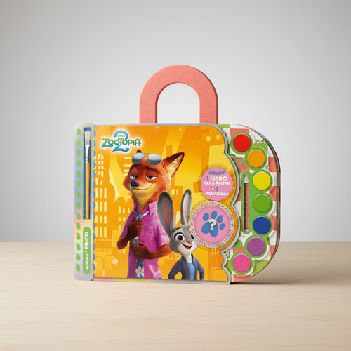 Libro Valijita Creativa De Zootopia Con Páginas Para Pintar
