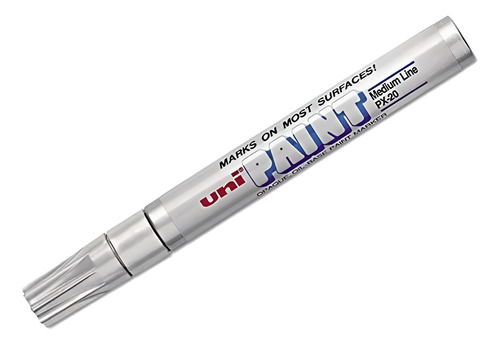 Marcador Uni Paint Px-20 Trazo 2,2-2,8 Mm Color Plata