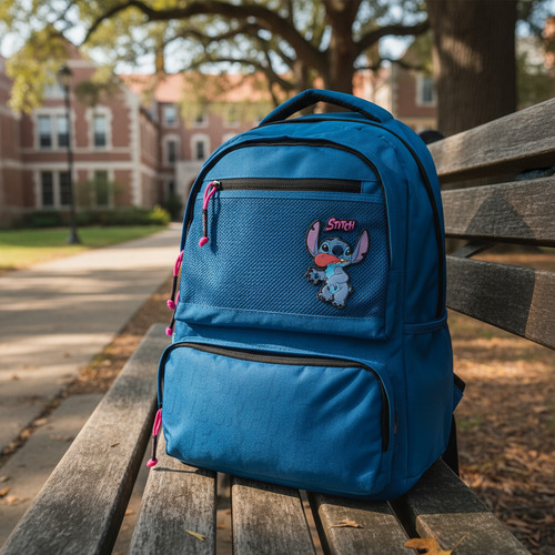 Mochila Espalda Porta Notebook 17,5 Stitch Disney