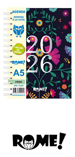 Agenda 2026 A5 Dia Por Pagina Frida Rome