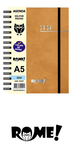 Agenda 2026 A5 Dia Por Pagina Rome