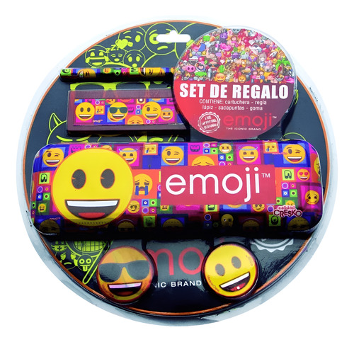 Set Escolar Emoji 5 Piezas Cresko