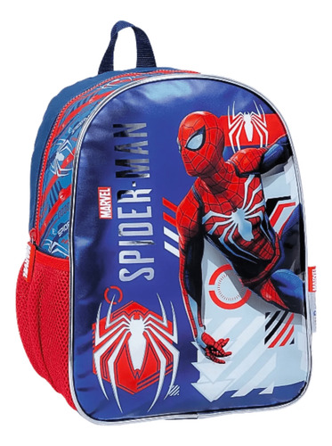 Mochila Jardin Espalda 12 Spiderman Blue Red Wabro Azul Spiderman