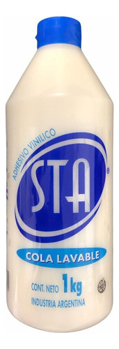 Pegamento Líquido Sta Cola Vinílica 1kg Blanco No Tóxico Blanco