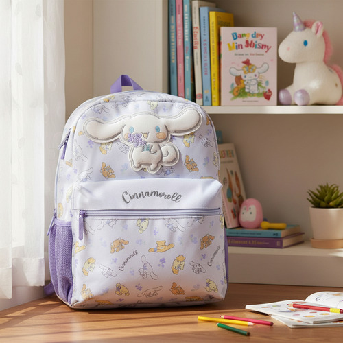 Mochila Escolar Espalda 16 Cinnamoroll Love Cresko Celeste Cinnamoroll