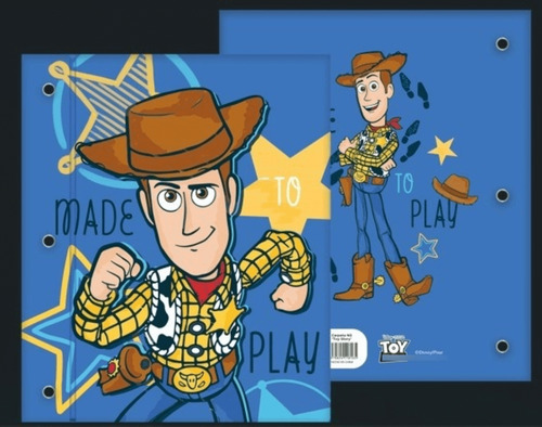 Carpeta Escolar N3 2 Tapas Toy Story Ezco Azul
