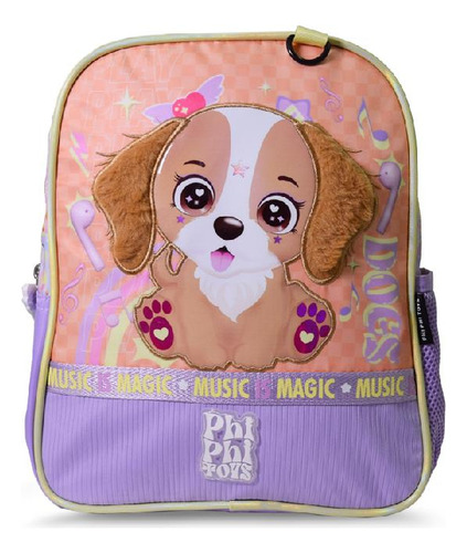 Mochila Jardin Perrito 12 Orejas De Peluche Phi Phi Toys Lila Perrito