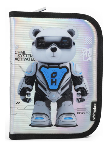 Cartuchera Rigida Bearbot 4 Compartimentos Chimola