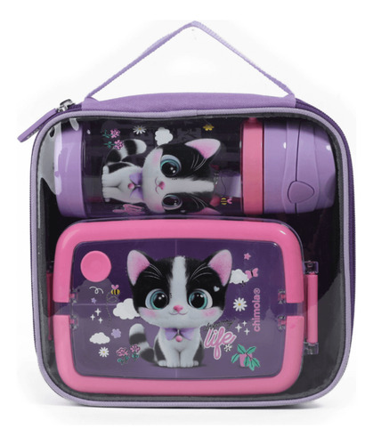 Lunch Box Set Cat Bz145 Chimola Lila Lunch Box Set Cat